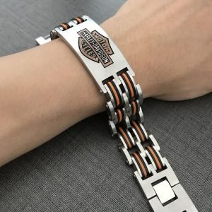 Harley Davidson carved Bracelet