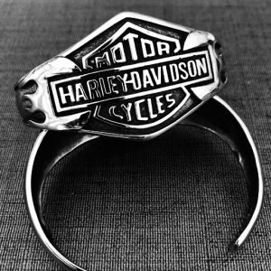 Harley Davidson carved logo Bracelet
