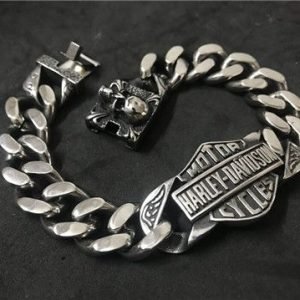 Harley Davidson carved logo Bracelet