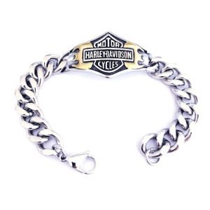 Harley Davidson carved logo Bracelet
