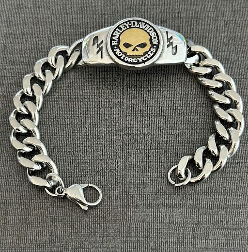 Harley Davidson golden skull Bracelet
