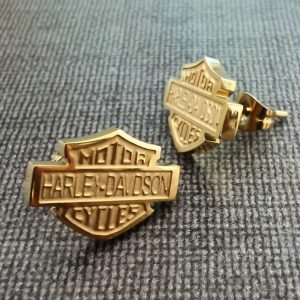 Harley Davidson golden Earrings