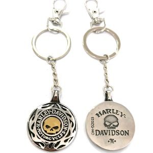 Harley Davidson golden skull Keychain
