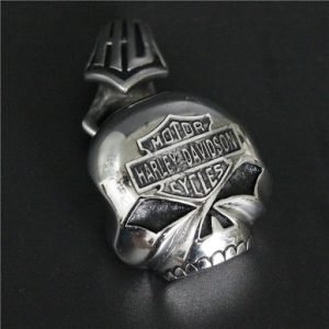 Harley Davidson carved skull Pendant