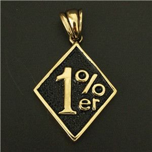 Harley Davidson golden 1%er Pendant