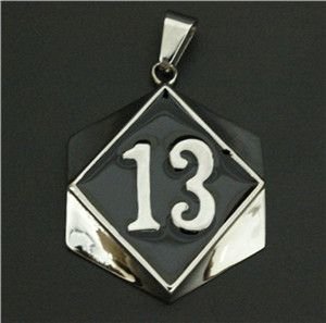 Harley Davidson black 13 Pendant