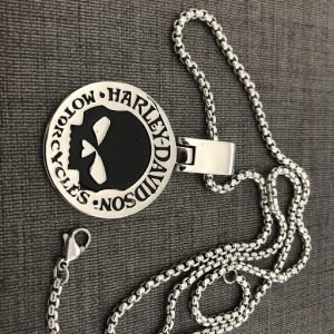 Harley Davidson black skull Pendant