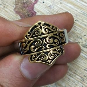 Harley Davidson carved ring