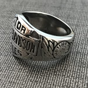 Ornate Biker Ring – Engraved Design 2255