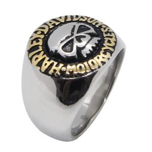 Skull Emblem Biker Ring – Design 2256