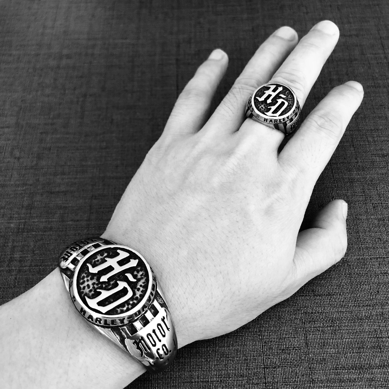 Harley Davidson logo ring