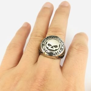 Harley Davidson skull ring