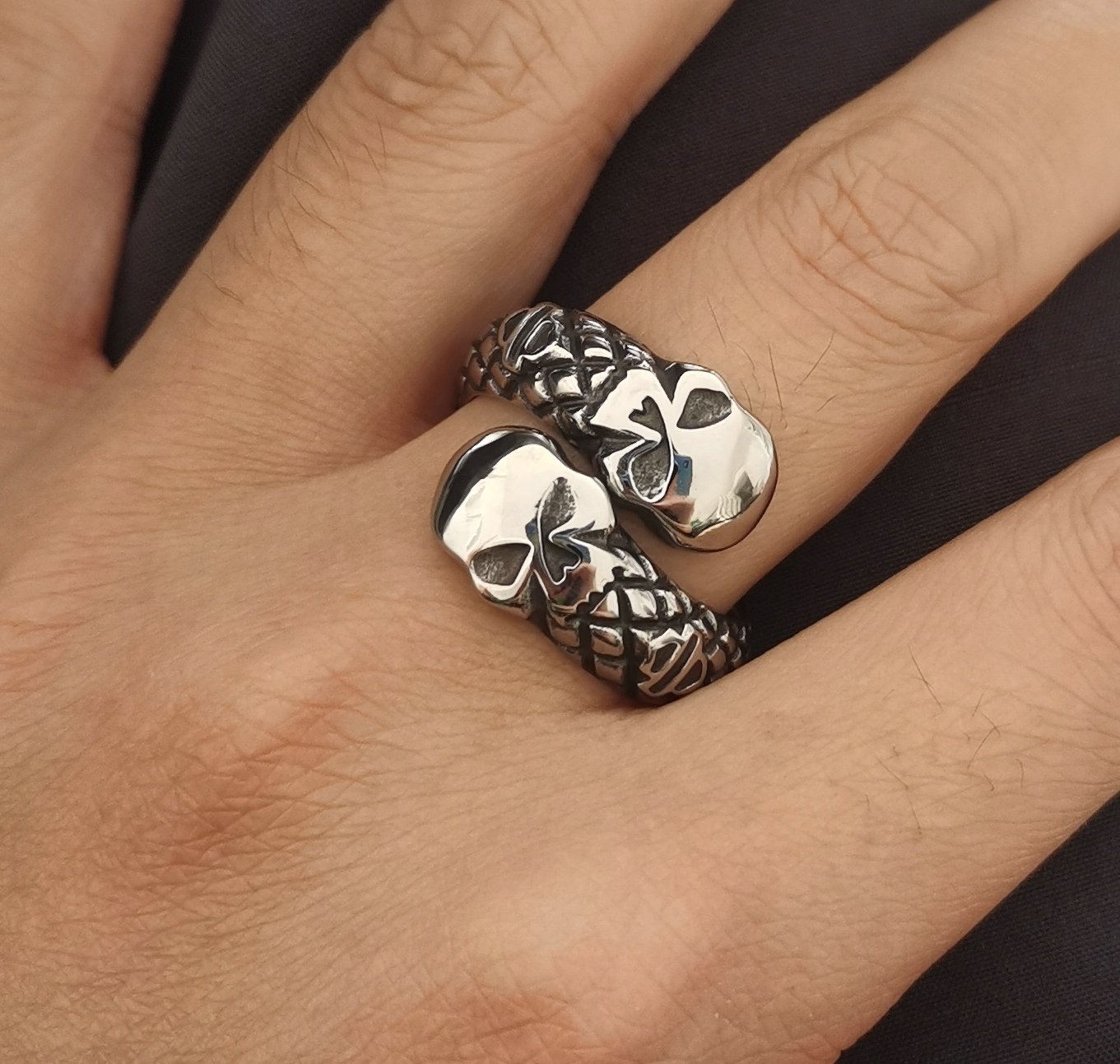 Harley Davidson skull ring