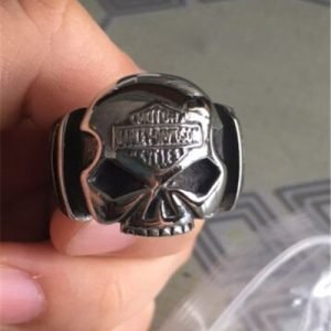Harley Davidson skull ring