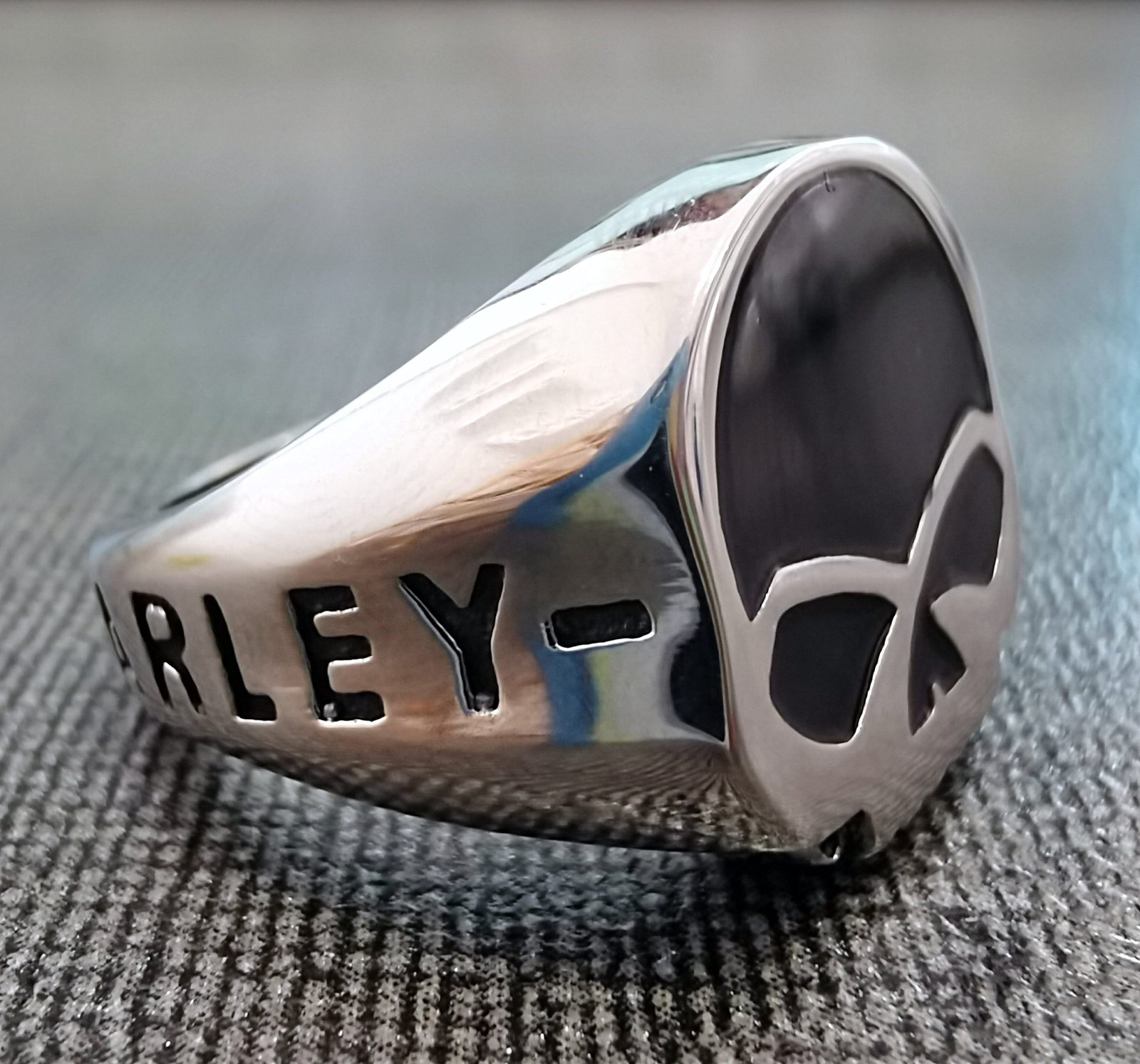 Harley Davidson skull ring