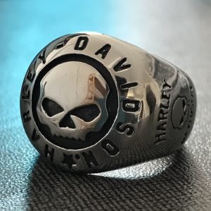 Harley Davidson skull ring