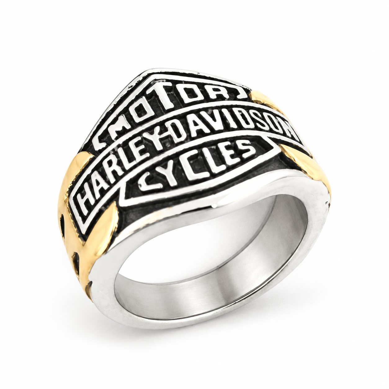 Actual product photo of Two-Tone Shield Ring
